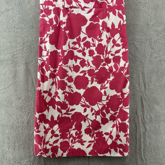 Boden Dress 4R Floral Pink Sheath V-Neck Sleeveless Midi Preppy Beach Resort - Picture 4 of 16